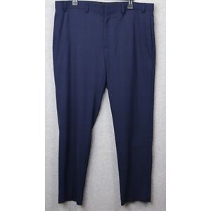 Marc‎ New York Casselman Mens 37W x 32L Dress Pants Blue Windowpane CASS2MBV0562